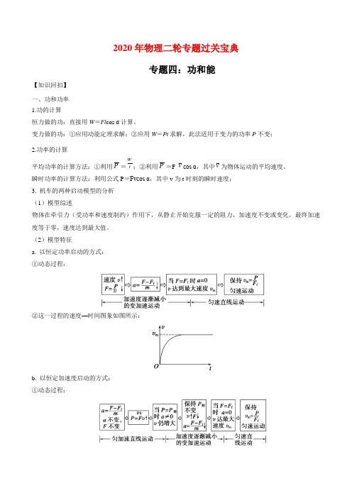 2020年高考物理二轮提分攻略专题04 功和能