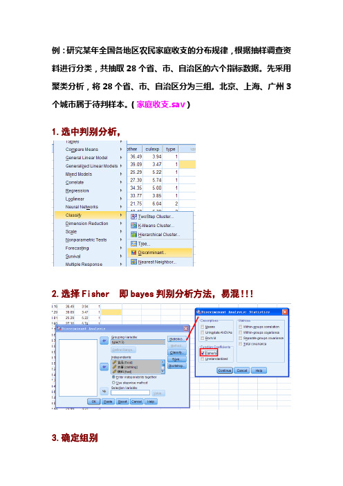 bayes判别分析案例及结果
