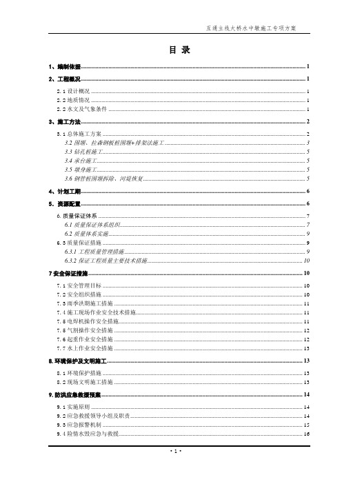 水中墩施工方案