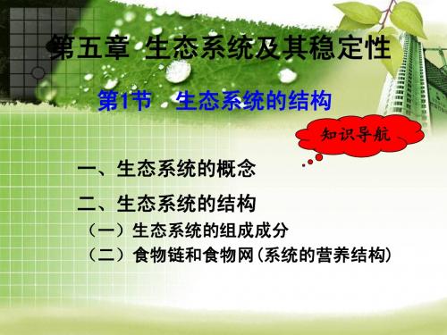 人教版教学课件甘肃省永昌县第一中学生物必修三《51生态系统的结构》课件