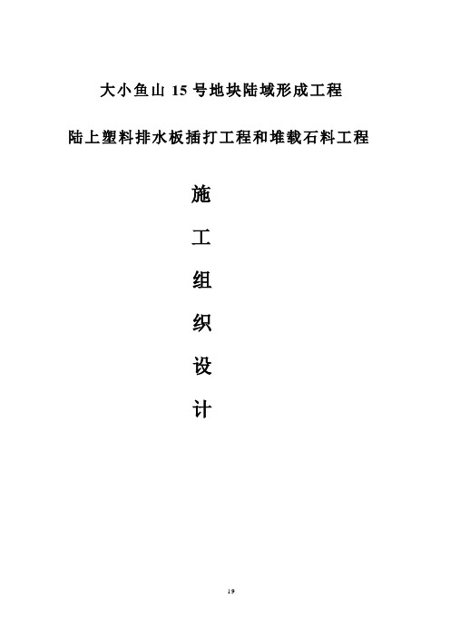土工塑料排水板施工组织设计.