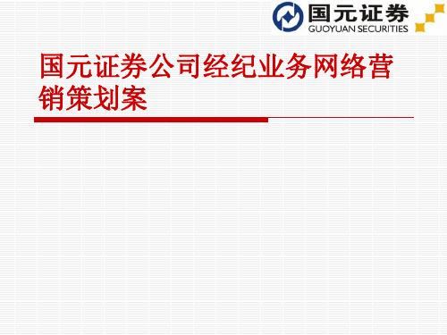 证券公司经纪业务网络营销策划案