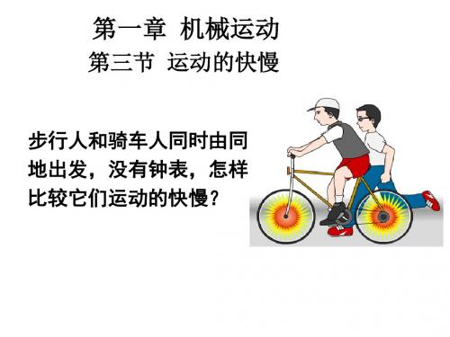 初中八年级物理第一章第3节  运动的快慢