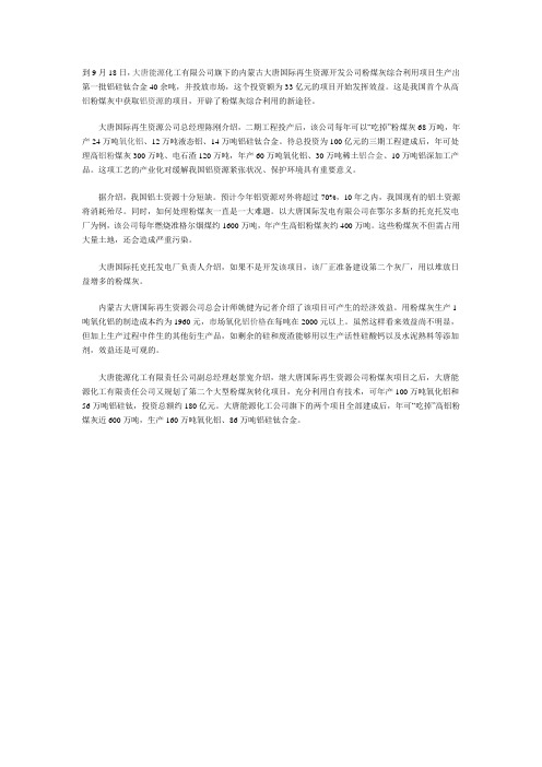 煤中铝