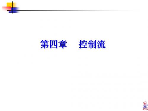 Java 第4章 控制流