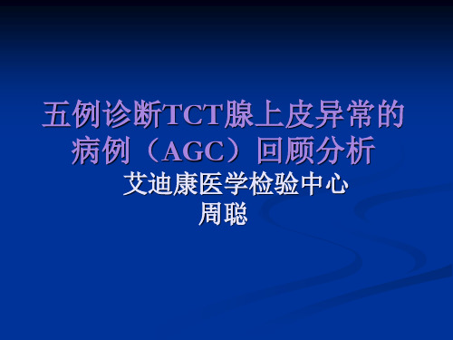 五例诊断TCT腺上皮的回顾分析2
