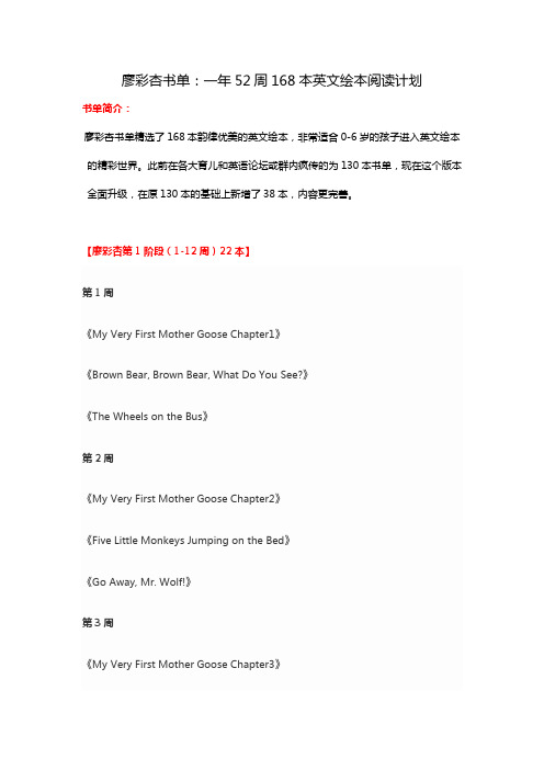廖彩杏书单最新版(168本)