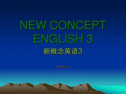 新概念英语第三册第一课课件NCE3_lesson01(共20页)