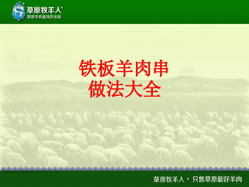 [课件]铁板羊肉串做法大全PPT