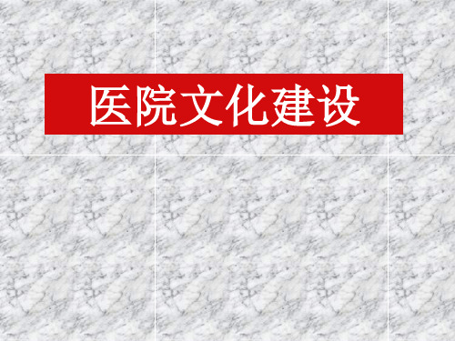 医院培训讲义第9课：医院文化建设
