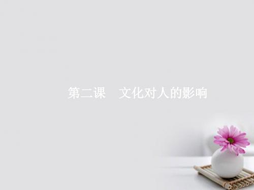 高优指导浙江专用2018高考政治一轮复习第一单元文化与生活2文化对人的影响课件