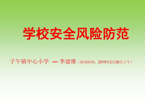学校安全风险防范ppt课件