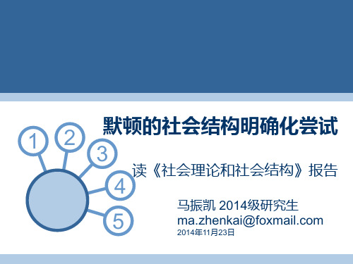 默顿的社会理论和社会结构