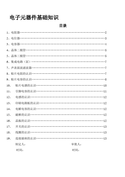 电子元器件基础认识.(DOC)