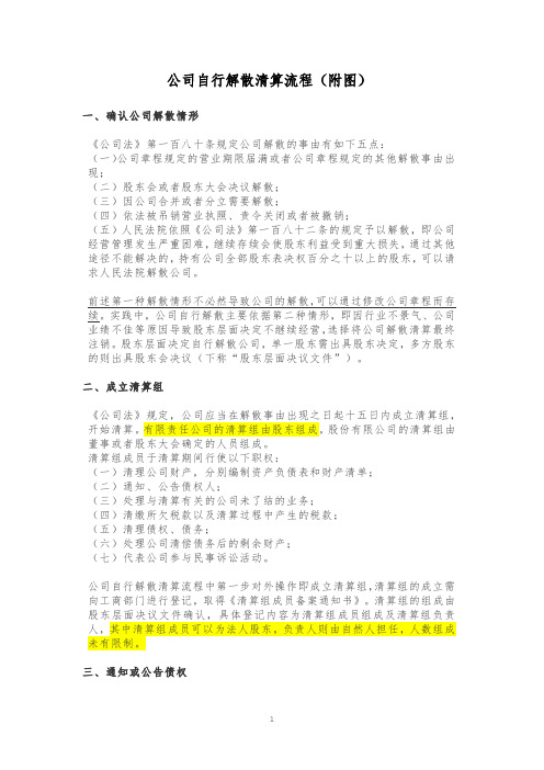 公司自行解散清算流程