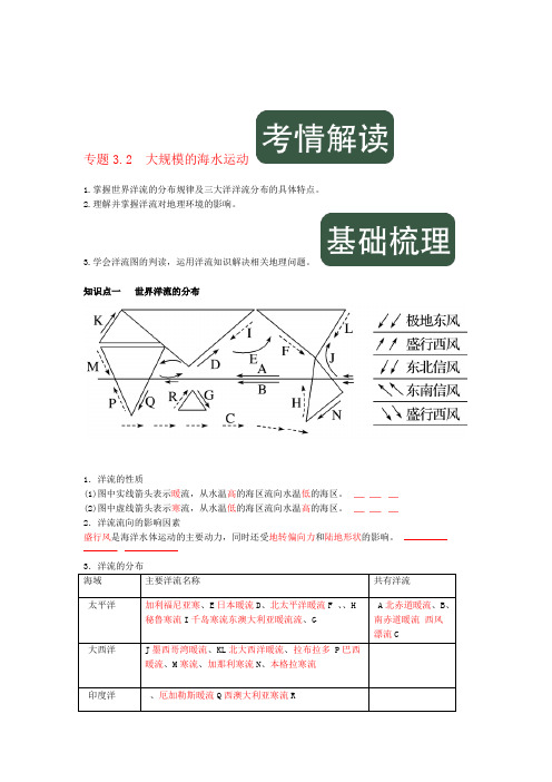 高考地理一轮复习专题32大规模的海水运动讲含解析