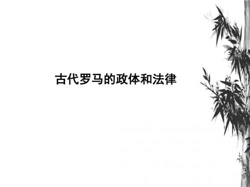 第9章第2节古代罗马的政体和法律