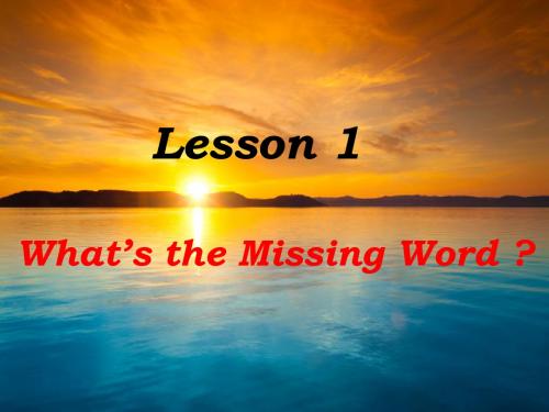 lesson-1-What's-the-missing-word