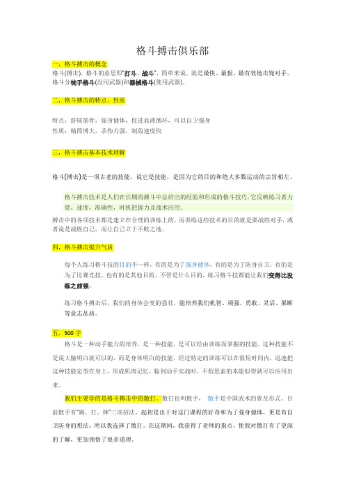 格斗搏击