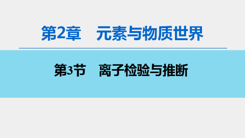 高三化学鲁科版复习课件第2章 第3节 离子检验与推断