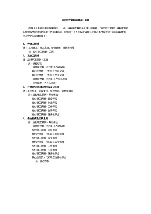 应付职工薪酬核算