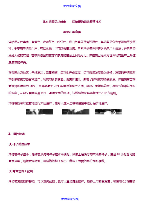 [实用参考]北方地区切花新宠—洋桔梗的栽培繁殖技术
