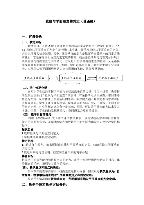 线面垂直说课