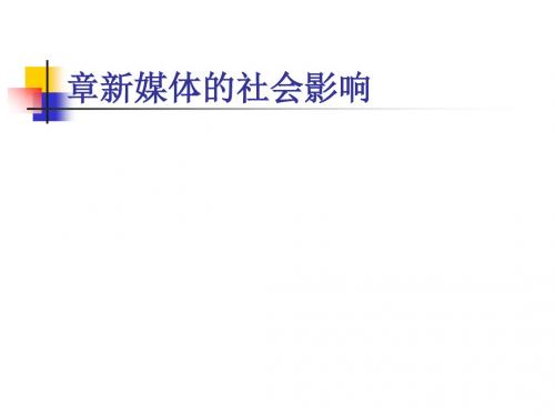 新媒体的社会影响(PPT 67张)