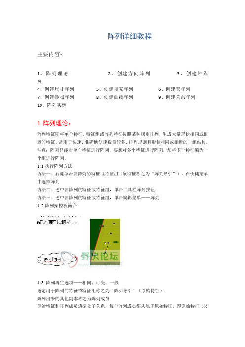 全面、总结到位的proe阵列教程