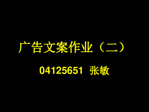 《广告文案作业二》PPT课件