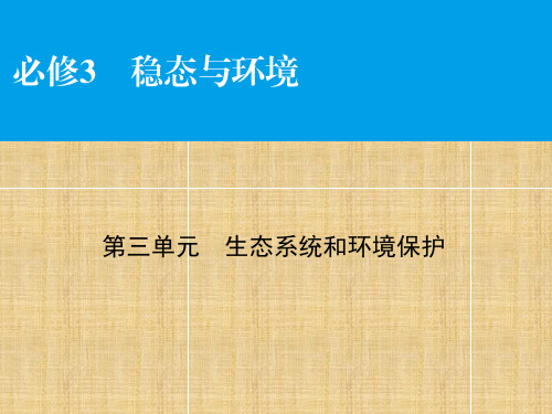 高考生物大一轮复习 第3单元 生态系统和环境保护名师课件(必修3)
