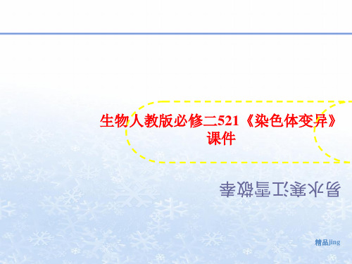 生物人讲义教版必修二521《染色体变异》课件