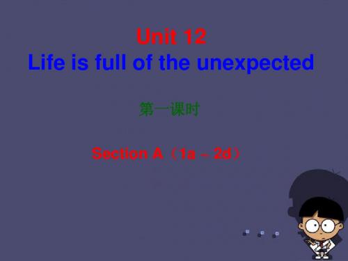 九年级英语全册 Unit 12 Life is full of the unexpected(第1课时)课件 (新版)人教新目标版