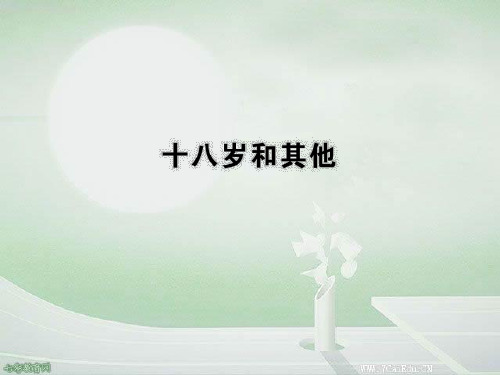 语文必修1苏教版第2课《十八岁和其他》课件.ppt