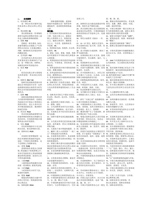 自考01436园林美学复习资料