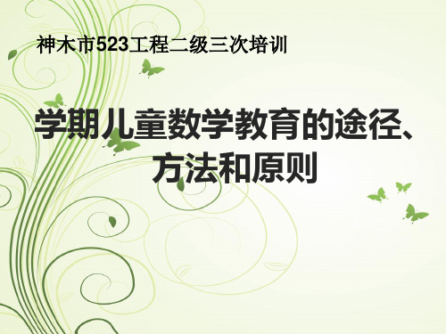 数学教育的途径、方法和原则