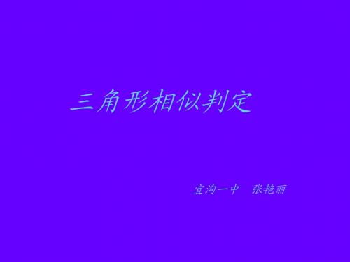 三角形相似判定