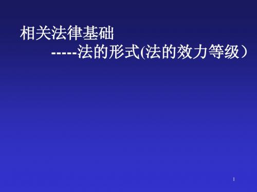 法律体系与法的形式