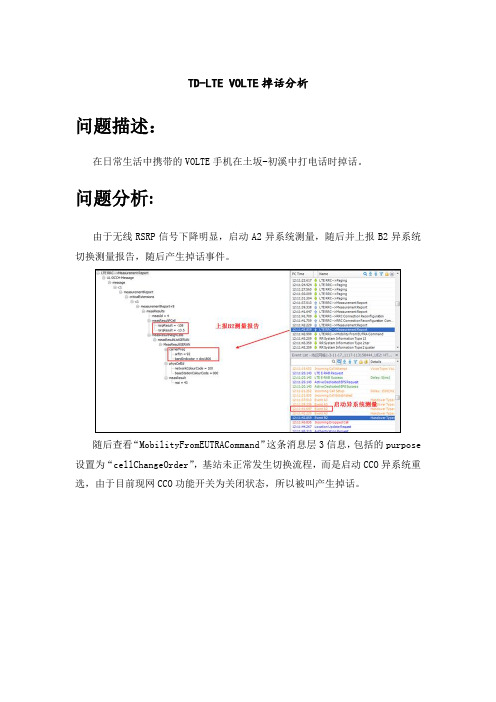 TD-LTE VOLTE掉话分析案例