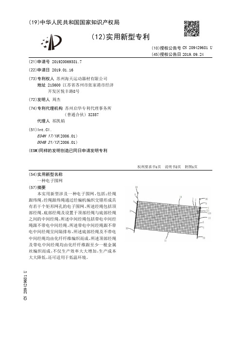 【CN209429681U】一种电子围网【专利】