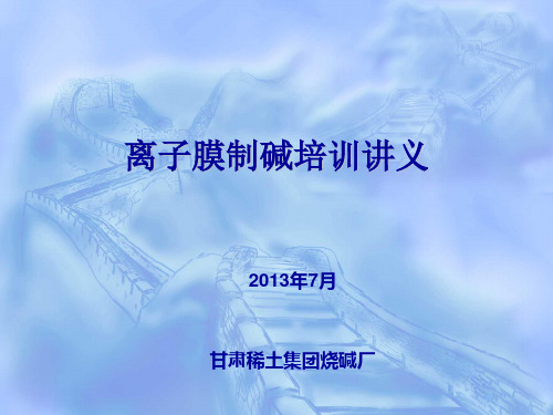 离子膜制碱培训讲