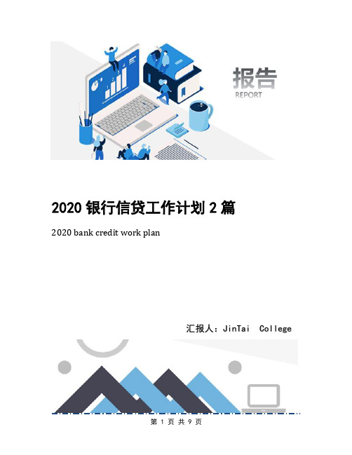 2020银行信贷工作计划2篇