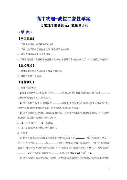 高中物理-波粒二象性学案