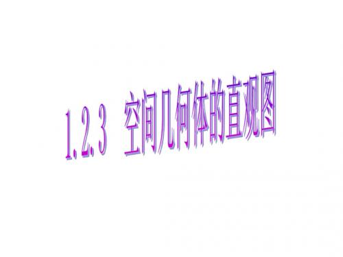 高一数学必修二1.2.3空间几何体的直观图