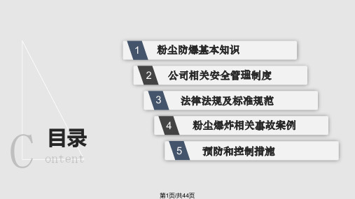 粉尘防爆安全培训PPT课件
