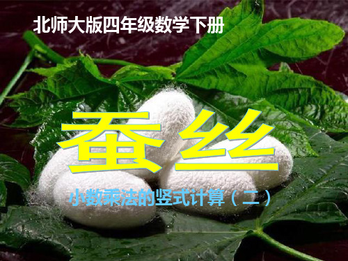 四年级下册数学优秀课件-3.5《蚕丝》北师大版(2014秋)(共22张PPT)