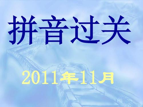 拼音过关2011.11
