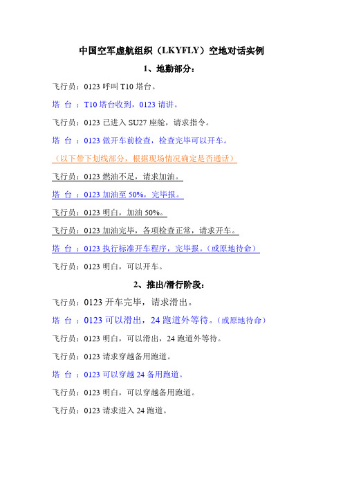 空军空地对话
