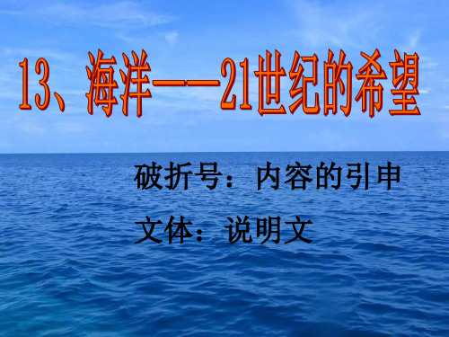 海洋——21世纪的希望-精品课件2