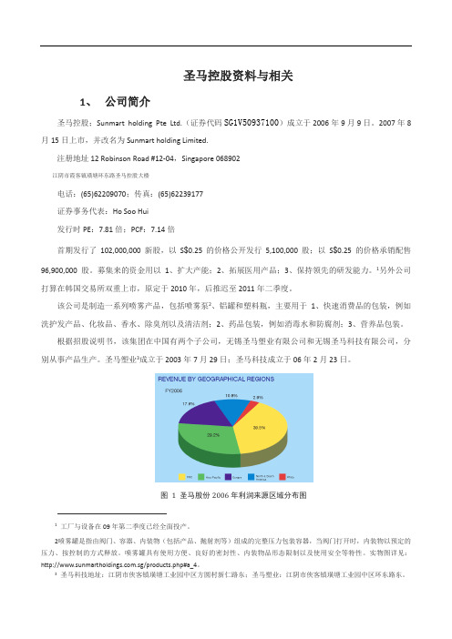 圣马控股(Sunmart Holdings Ltd.)相关资料